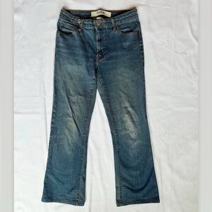 GAP Flare Leg Jeans Size 25 Light Wash Stretch Denim Y2K